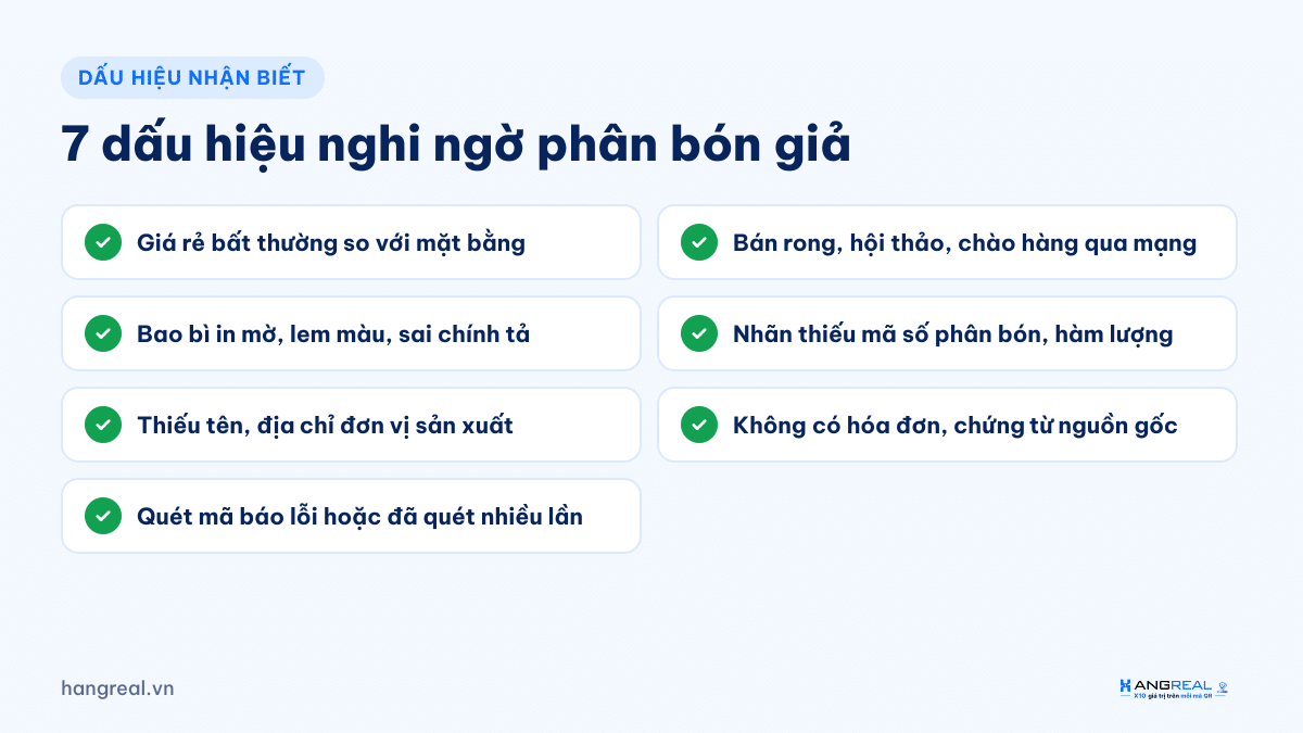 Checklist 7 dấu hiệu nhận biết phân bón giả trên bao bì và nơi bán
